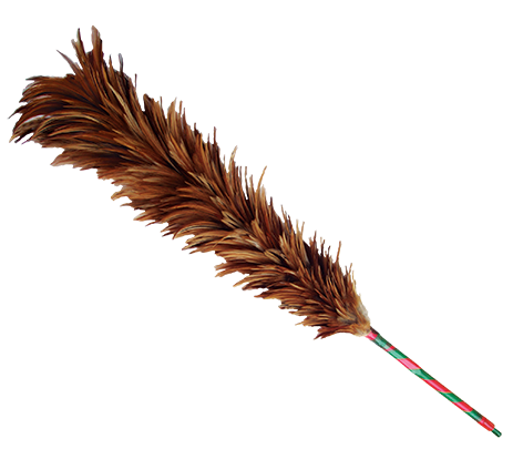 0007 Φτερό Ξεσκονίσματος Φυσικό Καφέ - Εικόνα 1