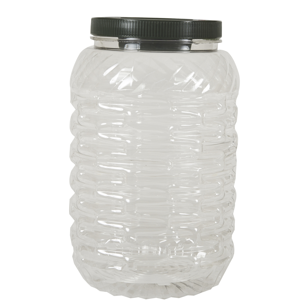 0131 Δοχείο 15Lt Στρογγυλό Διάφανο Με Πράσινο Καπάκι - Εικόνα 1