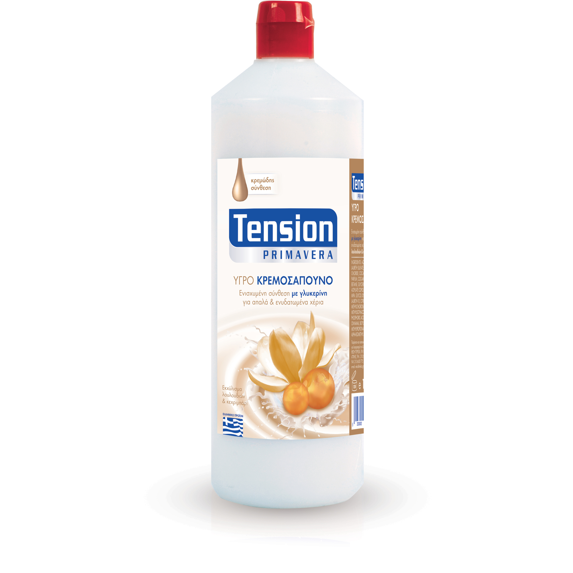 0706 Κρεμοσάπουνο Tension Με Γλυκερίνη Εκχύλισμα Λουλουδιών Και Κεχριμπάρι 1Lt - Εικόνα 1
