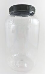 Δοχείο 2Lt Στρογγυλό Διάφανο Με Πράσινο Καπάκι