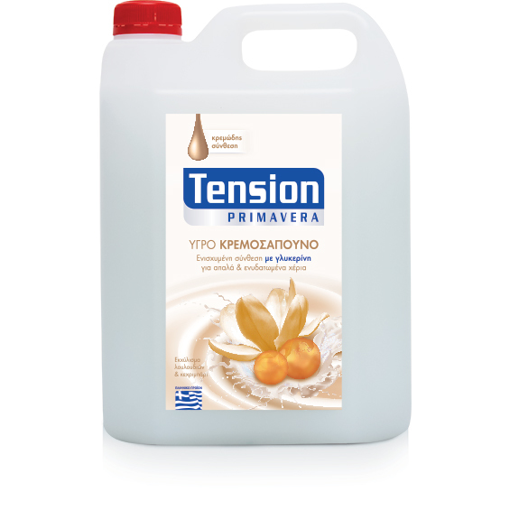 2155055 Κρεμοσάπουνο Tension Με Γλυκερίνη Εκχύλισμα Λουλουδιών Και Κεχριμπάρι 4Lt - Εικόνα 1