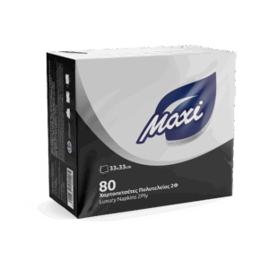 Χαρτοπετσέτες πολυτελείας 1 φύλλου, διάσταση 33x33cm Συσκευασία: 80 τεμάχια / συσκευασία