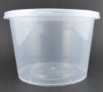 Clear Round Microwave Container with Lid, 600cc, 50 pcs