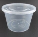 Clear Round Microwave Container with Lid, 600cc, 50 pcs - Image 2