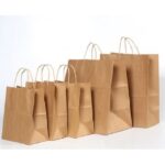 Τσάντα Κραφτ Με Στριφτό Χεράκι 27x12x37cm