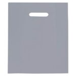 Τσάντα Εμπορίου Ασημί 27x35cm Με Χούφτα