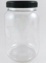 Δοχείο 1Lt Στρογγυλό Διάφανο Με Πράσινο Καπάκι