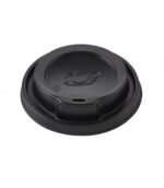 Black PP Sip Lid 80mm 100 pcs (8-12oz) - Image 2