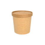 Round Kraft Soup Container, 32oz 975ml, 50 pcs