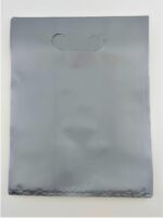 Τσάντα Εμπορίου Ασημί 27x35cm Με Χούφτα - Εικόνα 2